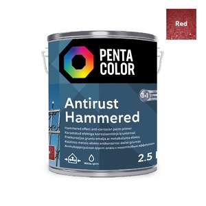 Eriotstarbeline värv Pentacolor Anti Rust Hammered, 2.5 l, punane
