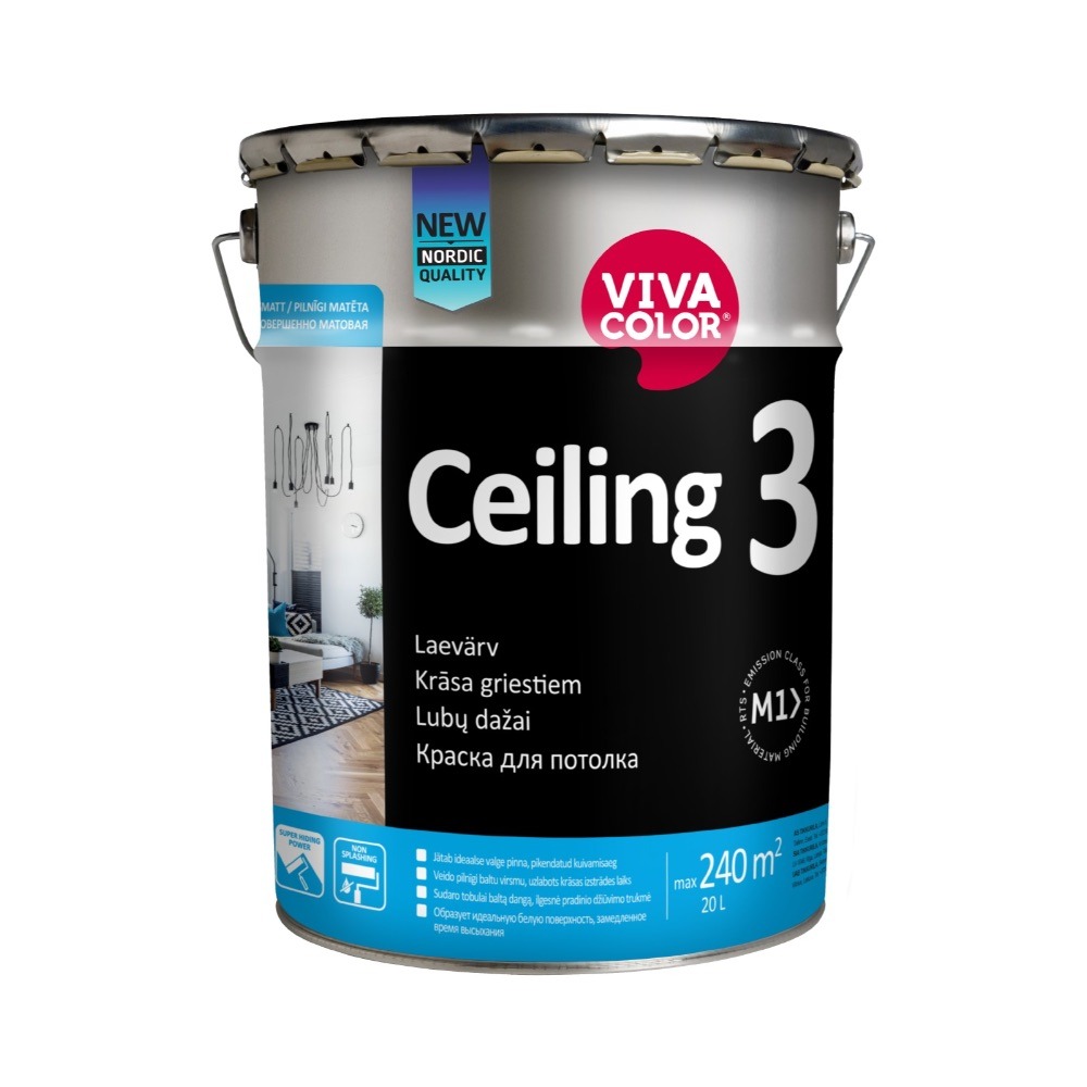 TÄISMATT LAEVÄRV VIVACOLOR CEILING 3 20L UUS