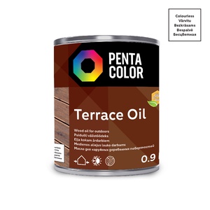 Terrassiõli Pentacolor Terrace Oil, läbipaistev, 0.9 l