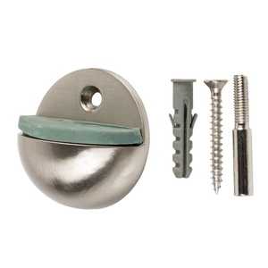 Uksestopper Haushalt DS013CC, 25 mm, Ø 45 mm, kumm/teras, niklivärvi