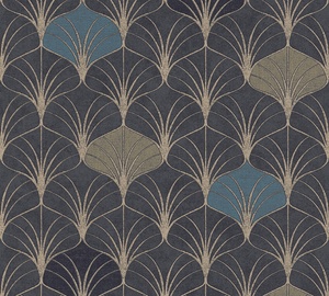 Tapeet As Creation Pop Style 374833, vinüül, sinine/pruun/must