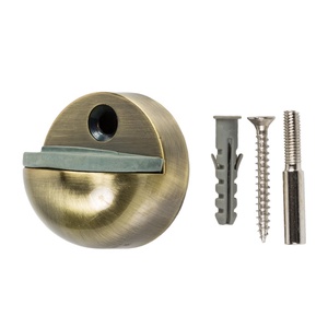 Uksestopper Haushalt DS039CC, 34 mm, Ø 45 mm, kumm/teras, messing