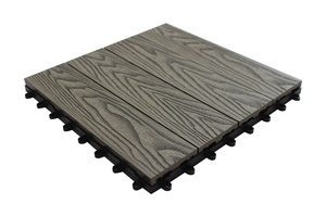 WPC terrassiplaat, 30 cm x 30 cm x 2.2 cm, hall