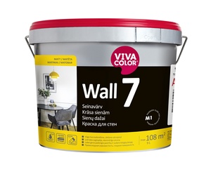 Seinavärv Vivacolor Wall 7, valge, 9 l