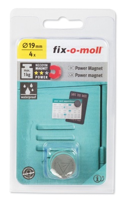 Magnit Fix-O-Moll Water resist, sinine, 4 tk