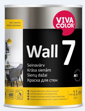 Seinavärv Vivacolor Wall 7, valge, 0.9 l
