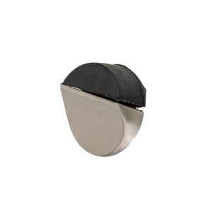Uksestopper Haushalt DS084, 17 mm, Ø 39 mm, plastik/kumm/teras, niklivärvi