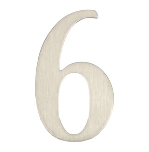 Uksenumber Haushalt SS-6, 62 mm x 35 mm, roostevaba teras, roostevaba teras