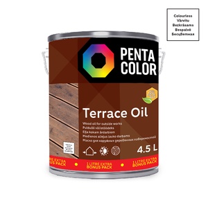 Terrassiõli Pentacolor Terrace Oil, läbipaistev, 4.5 l