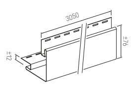 Liist Vox, hall, 3.05 m x 76 mm