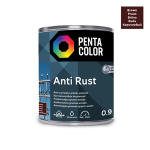 Emailvärv Pentacolor Anti Rust, 0.9 l, keskmine pruun