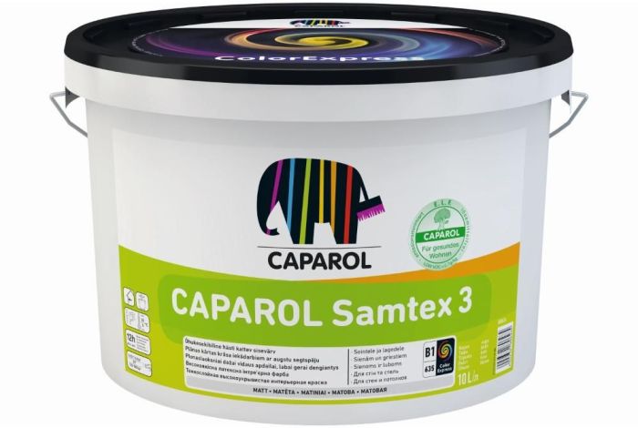 Sisevärv Caparol Samtex 3 B1 valge 10 l