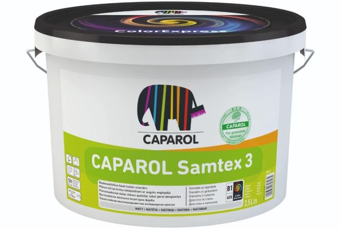 Sisevärv Caparol Samtex 3 B1 valge 2,5 l