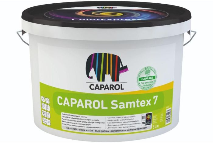 Sisevärv Caparol Samtex 7 B2 ainult toonimiseks 5 l