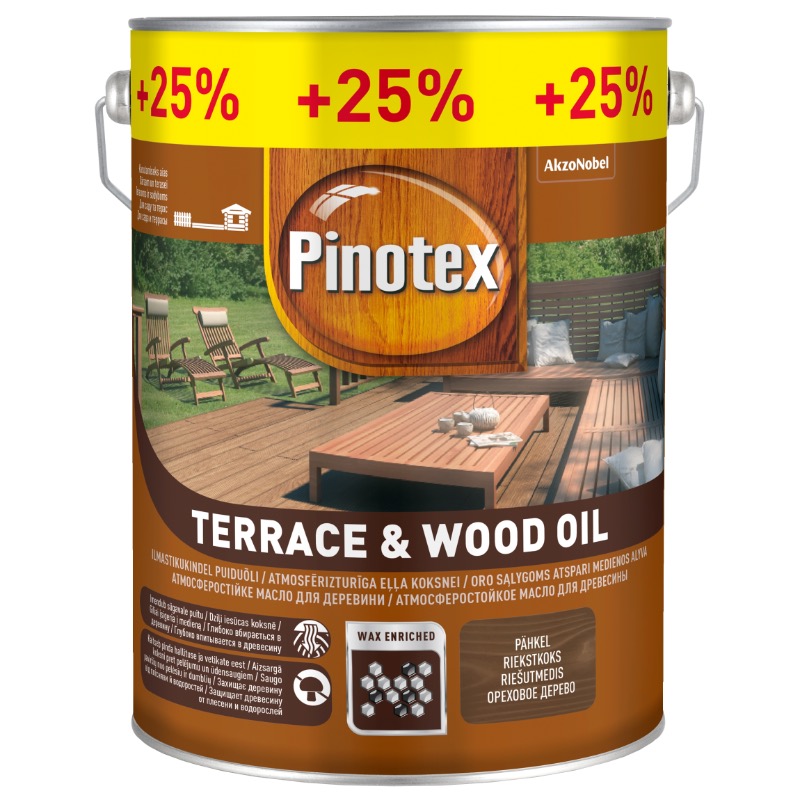 PINOTEX TERRACE&WOOD OIL PÄHKEL 4L+1L