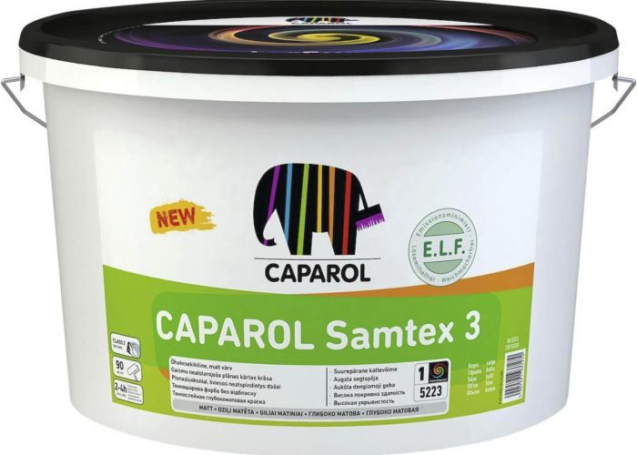 Sisevärv Caparol Samtex 3 ELF B1 valge 2,5 l  | bauhaus.ee