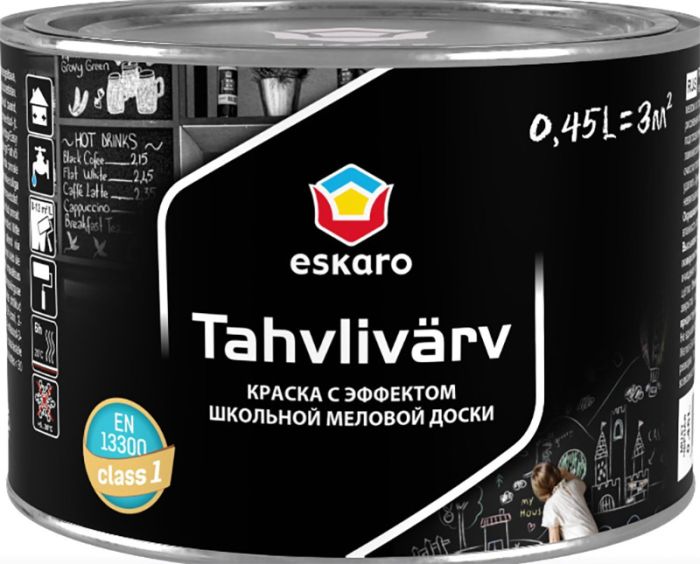 Tahvlivärv Eskaro 0,45 l, must  | bauhaus.ee