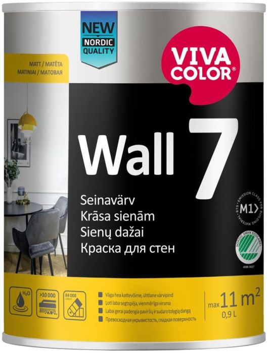 Seinavärv Vivacolor Wall 7 A valge 0,9 l  | bauhaus.ee