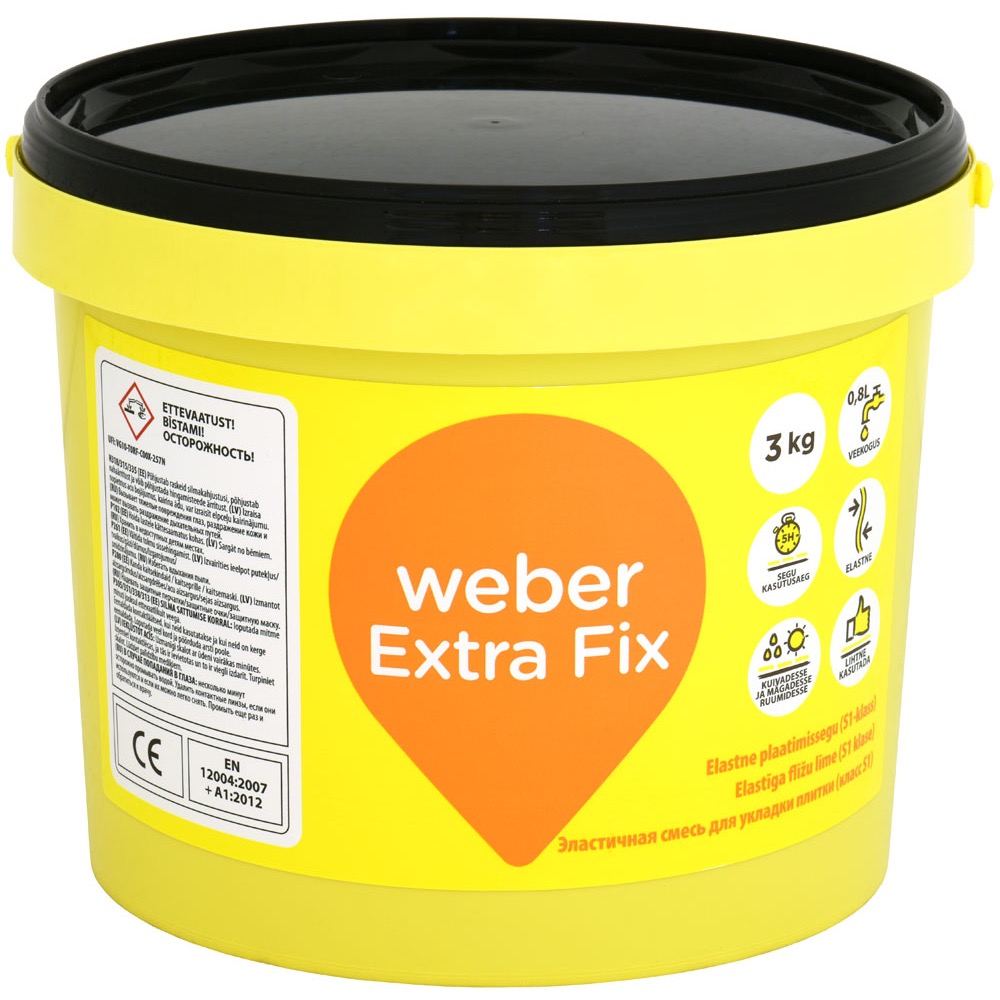 PLAATIMISSEGU WEBER EXTRA FIX 3KG