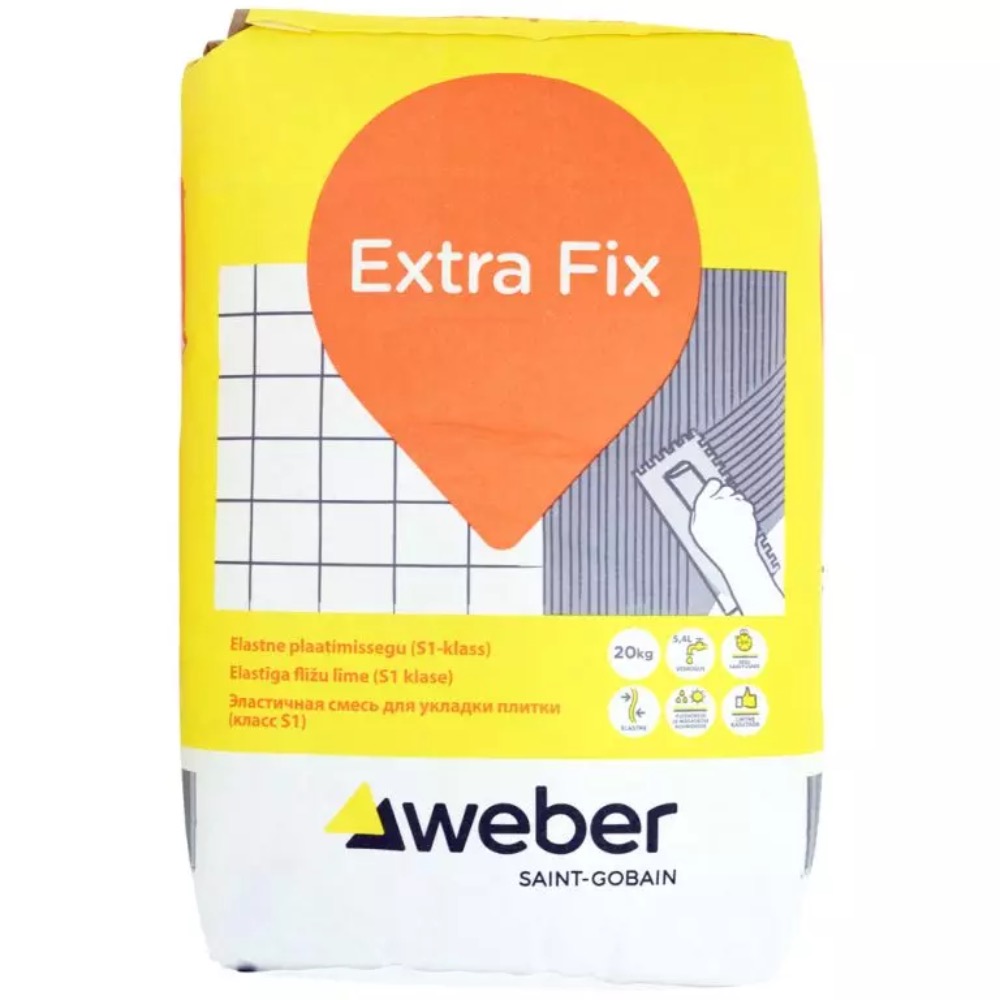 PLAATIMISSEGU WEBER EXTRA FIX 20KG