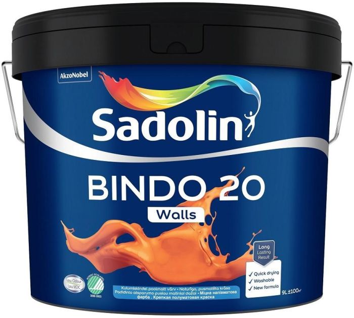 Seinavärv Bindo 7 Sadolin BW 9 l, valge  | bauhaus.ee