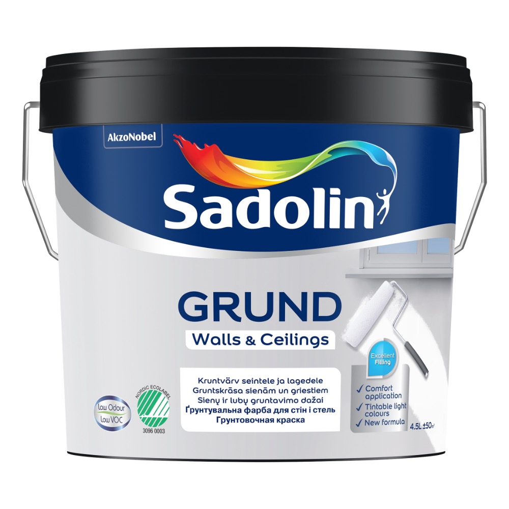 KRUNTVÄRV GRUND 4,5L SADOLIN UUS