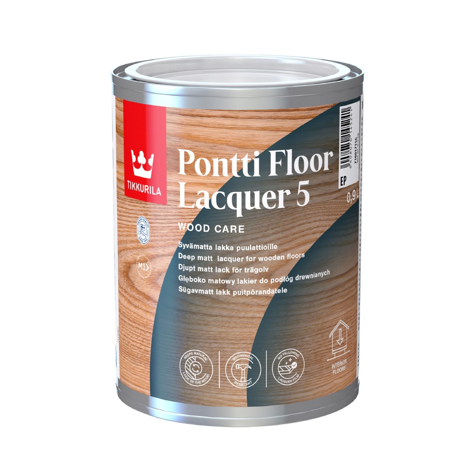 LAKK PONTTI FLOOR LACQUER 5 EP SÜGAVMATT 0,9L