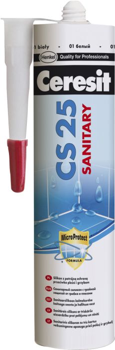 Sanitaarsilikoon Ceresit CS25 280 ml, valge 01  | bauhaus.ee