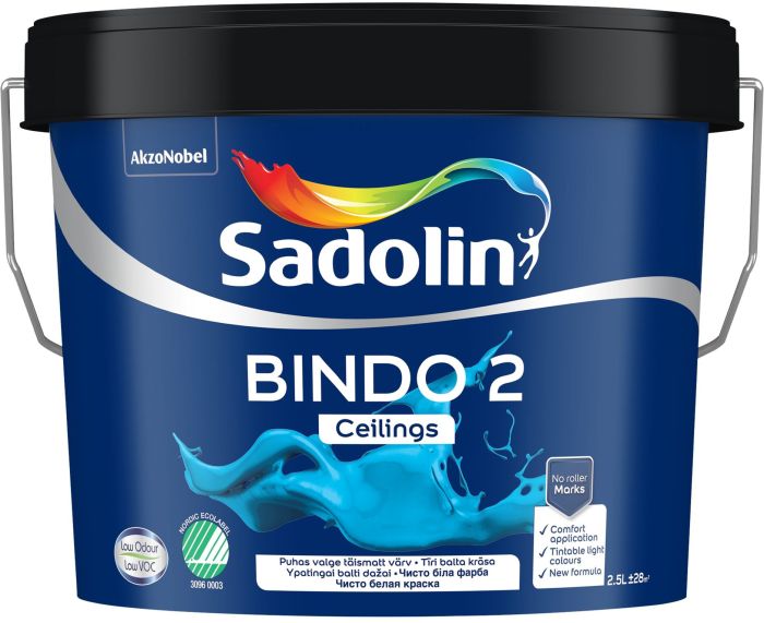 Laevärv Sadolin Bindo 2 BW valge täismatt 2,5 l  | bauhaus.ee