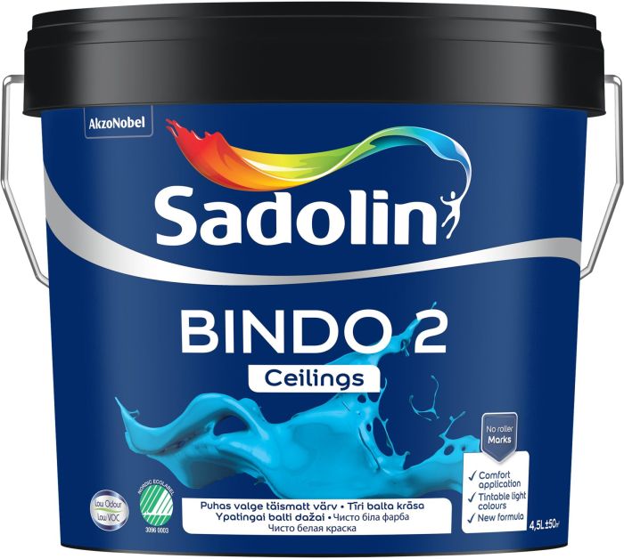 Laevärv Sadolin Bindo 2 BW valge täismatt 4,5 l  | bauhaus.ee