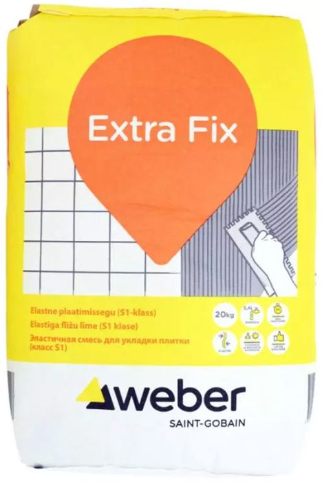 Plaatimissegu Weber Extra Fix 20 kg  | bauhaus.ee