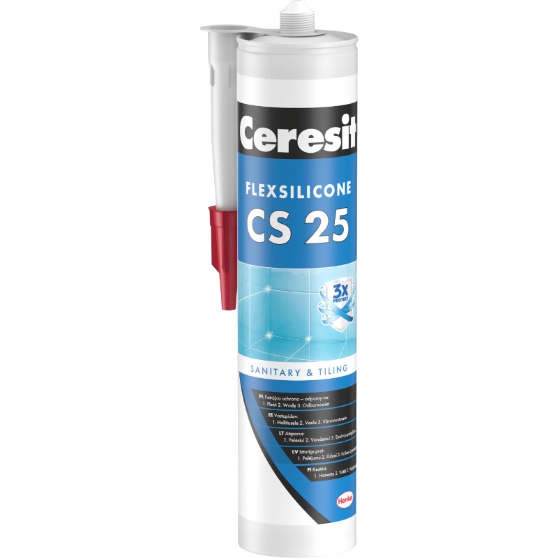 SANITAARSILIKOON CERESIT CS-25 107 STEEL 280ML