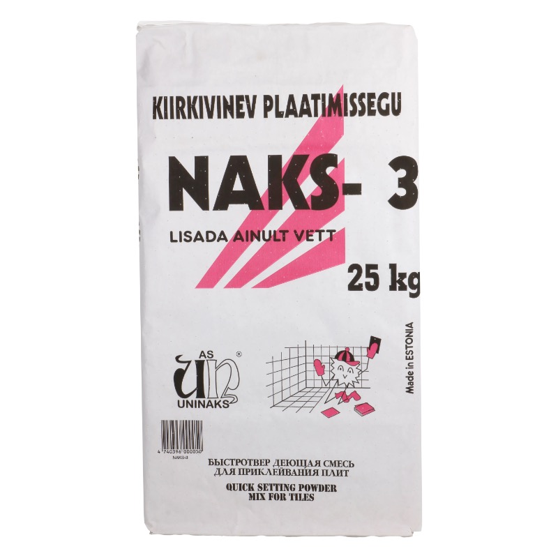 PLAATIMISSEGU UNINAKS NAKS-3 25KG