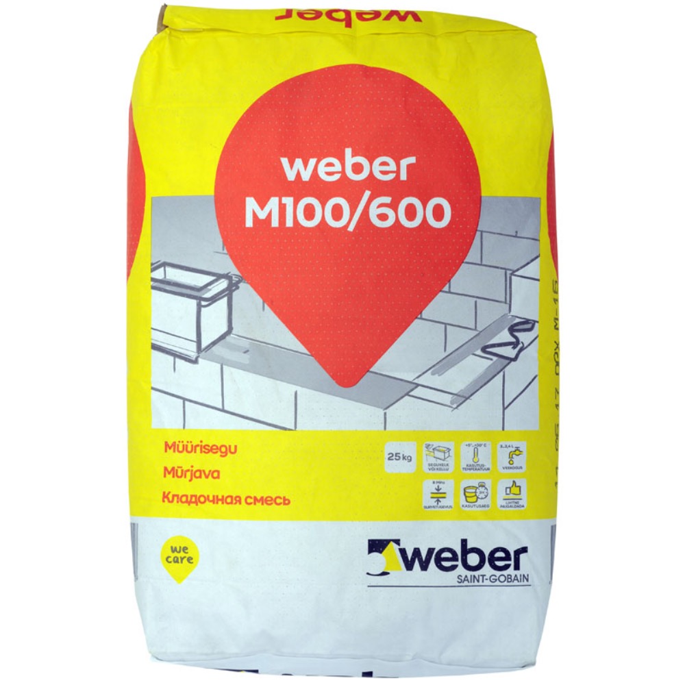 MÜÜRISEGU WEBER M100/600 HALL 25KG