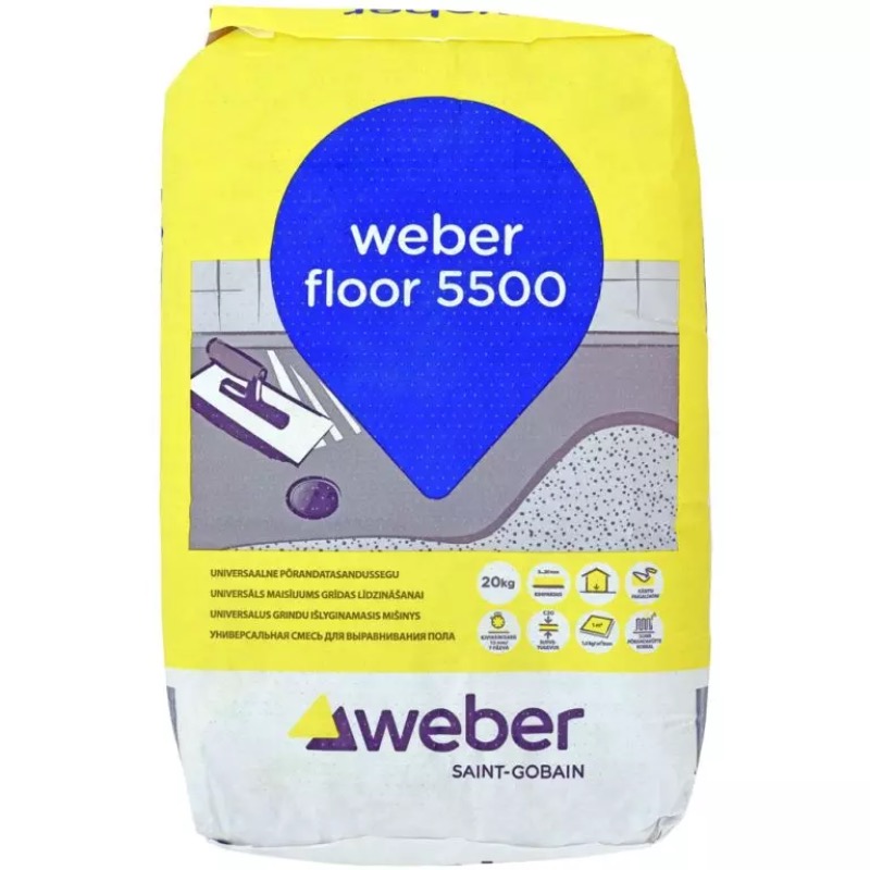 PÕRANDATASANDUSSEGU WEBERFLOOR 5500 3-20 (30)MM 20KG