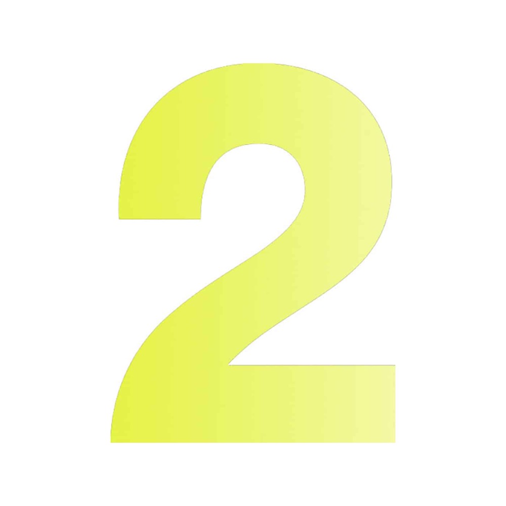 NUMBER 2 KLEEBITAV KOLLANE 80MM