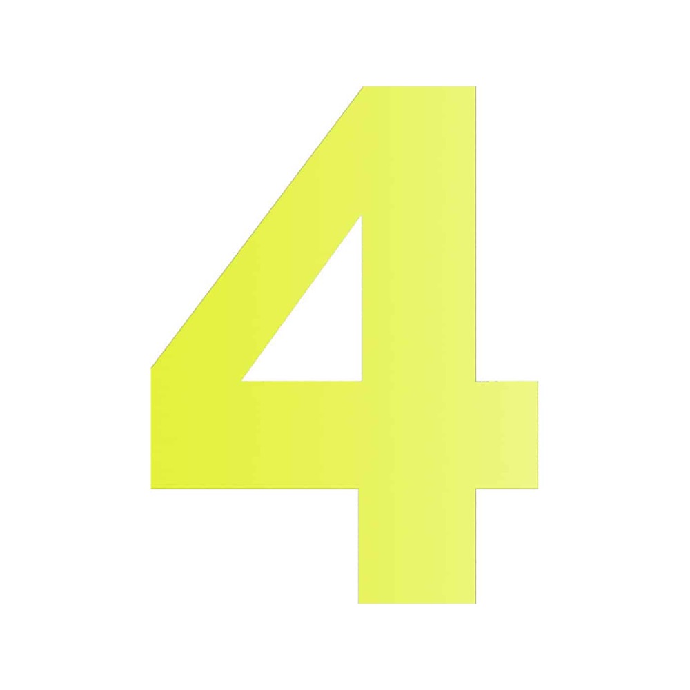 NUMBER 4 KLEEBITAV KOLLANE 80MM