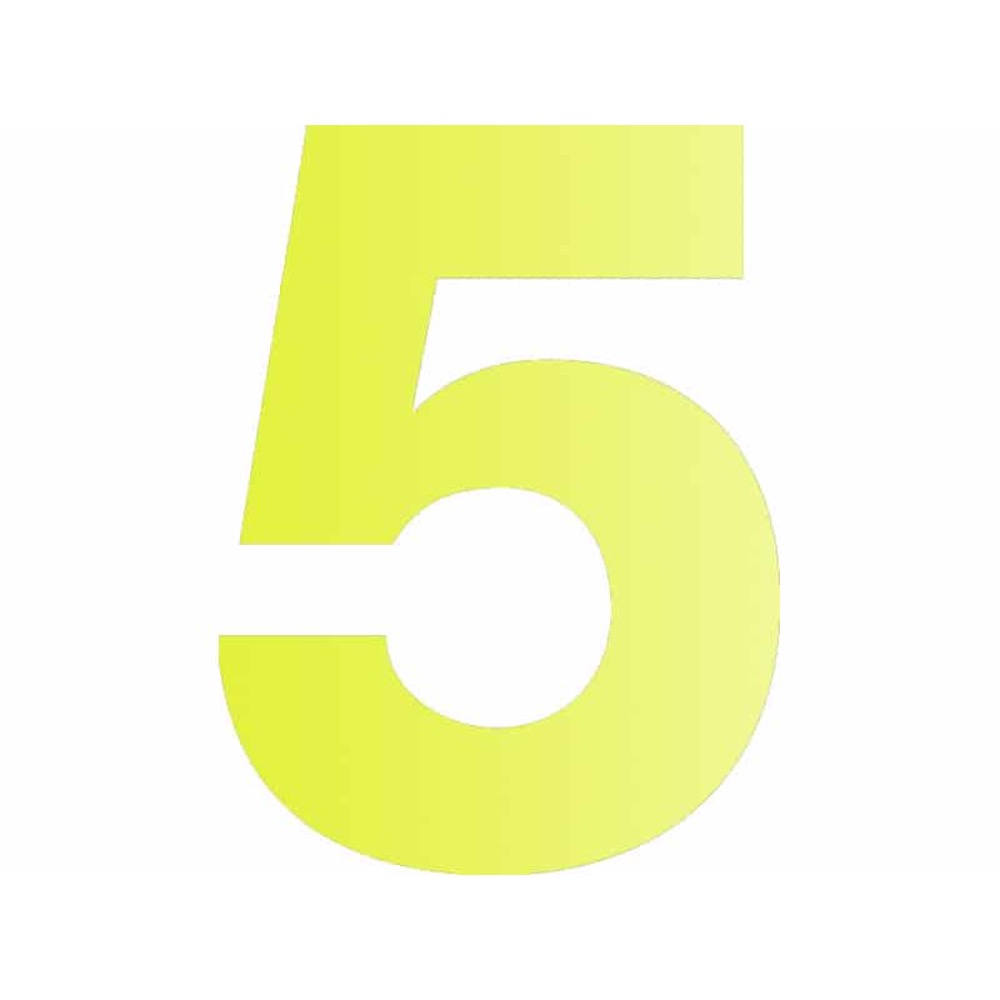 NUMBER 5 KLEEBITAV KOLLANE 80MM