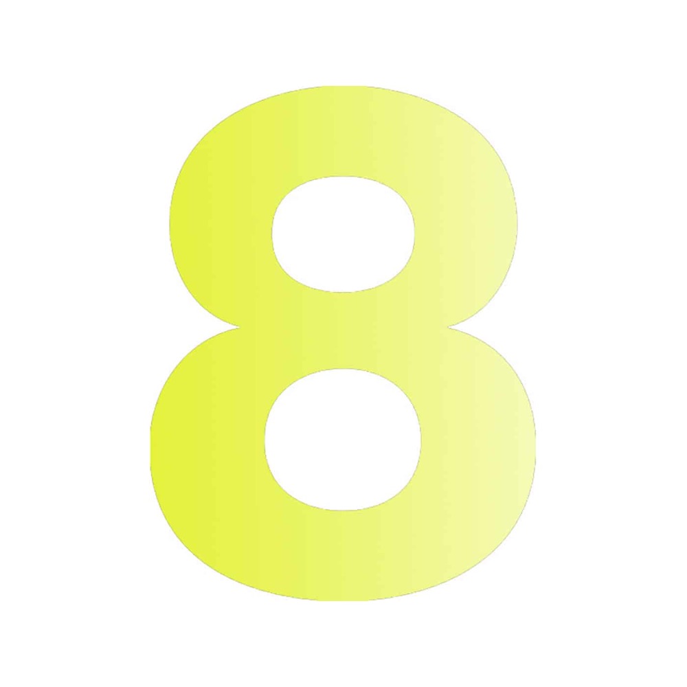 NUMBER 8 KLEEBITAV KOLLANE 80MM