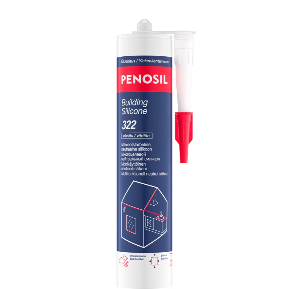 NEUTRAALNE MITMEOTSTARBELINE SILIKOON PENOSIL BUILDING SILICONE 322 LÄBIPAISTEV 300ML