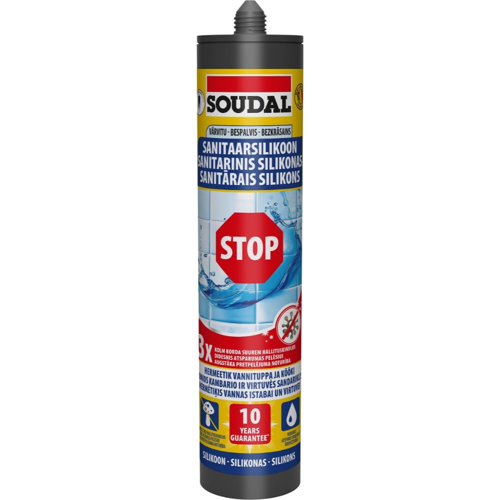 SANITAARNE SILIKOON STOP 280ML LÄBIPAISTEV