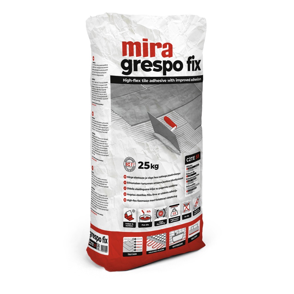 PLAATIMISSEGU MIRA GRESPO FIX GREY 25KG
