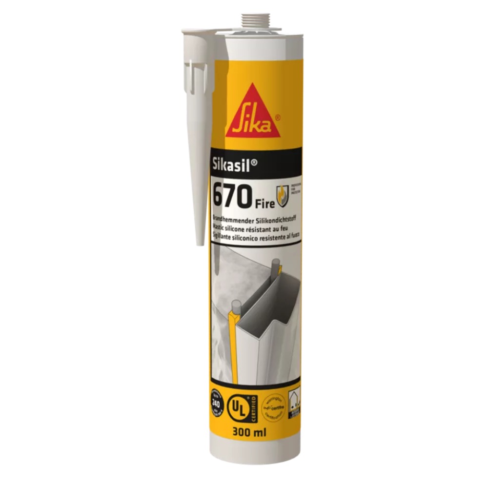 TULEKINDEL HERMEETIK SIKASIL-670 FIRE VALGE 300ML