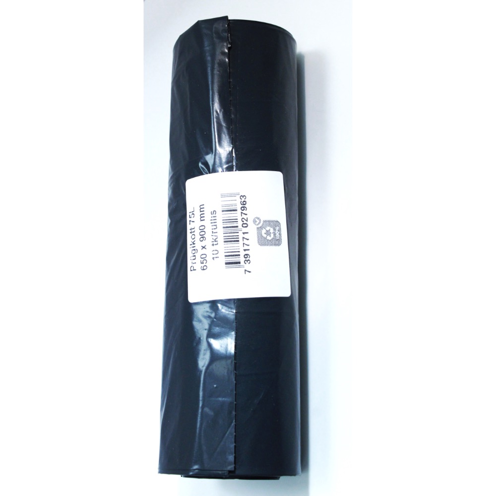 PRÜGIKOTT 75L MUST 65*90CM 10TK/PK TKL