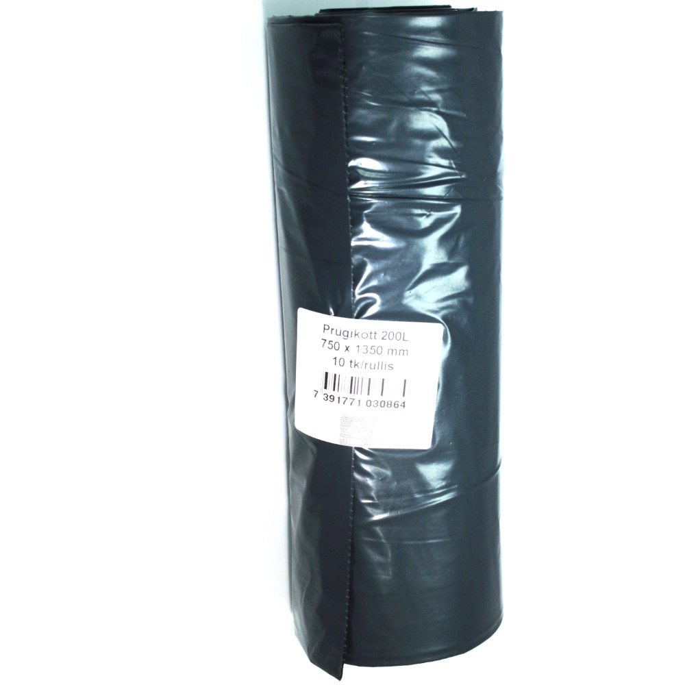 PRÜGIKOTT 200L MUST 75*135CM 10TK/PK TKL