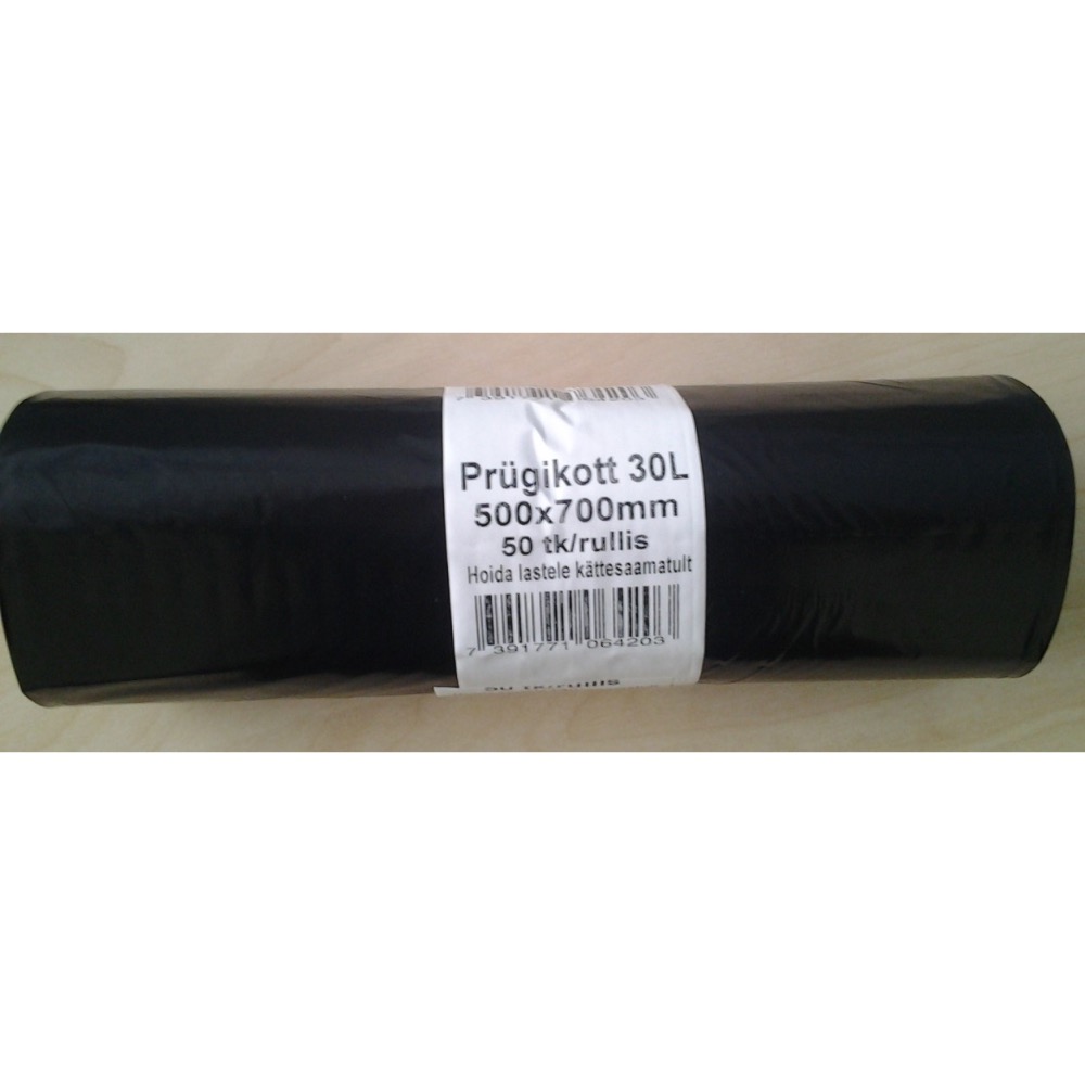 PRÜGIKOTT 30L MUST 50*70CM 50TK/PK TKL