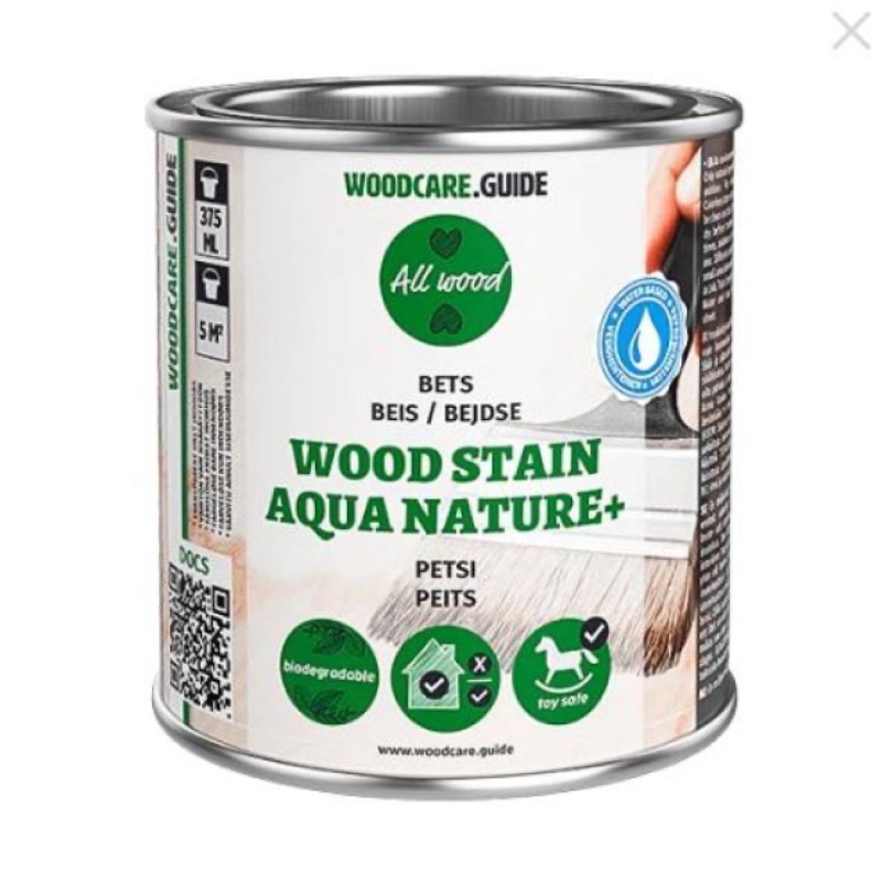 PUIDUPEITS WOODCARE GUIDE WOOD STAIN AQUA NATURE+ 375ML LÄBIPAISTEV