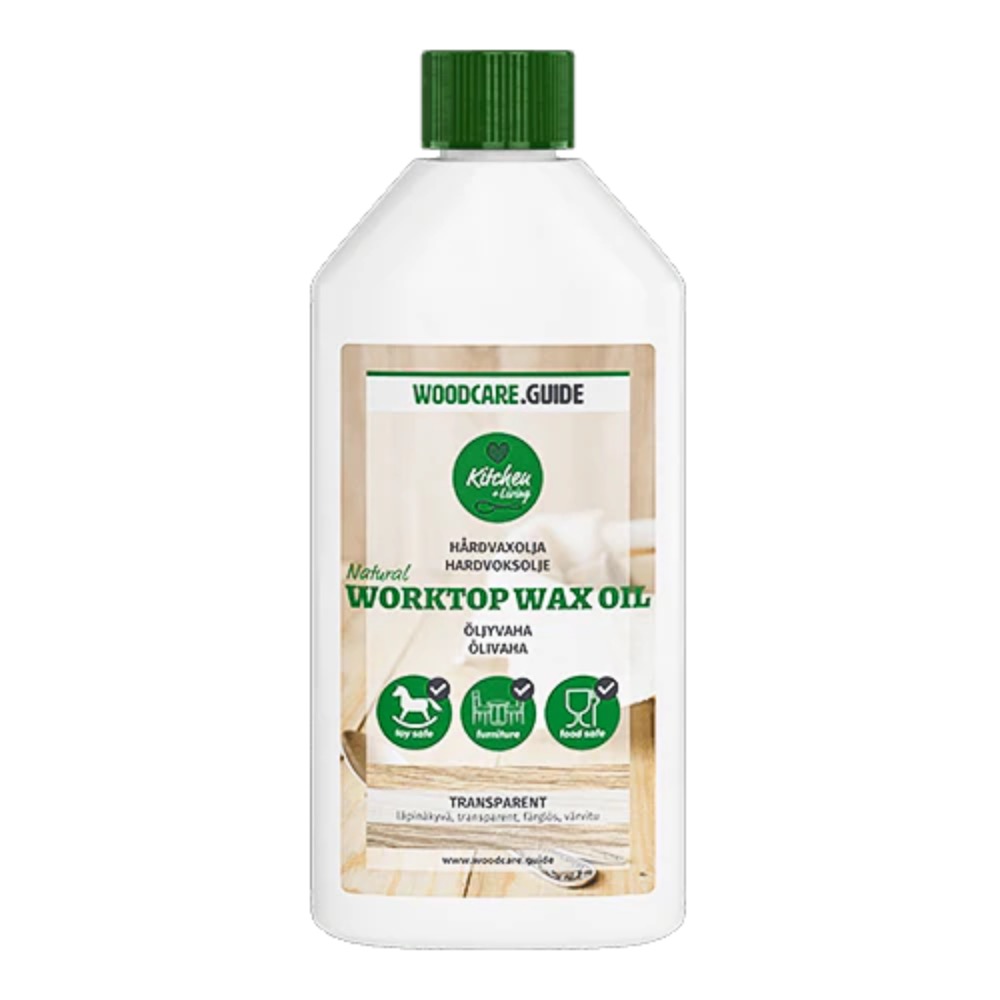 ÕLIVAHA PUITPINDADELE WOODCARE GUIDE NATURAL WORKTOP WAX OIL 250ML LÄBIPAISTEV
