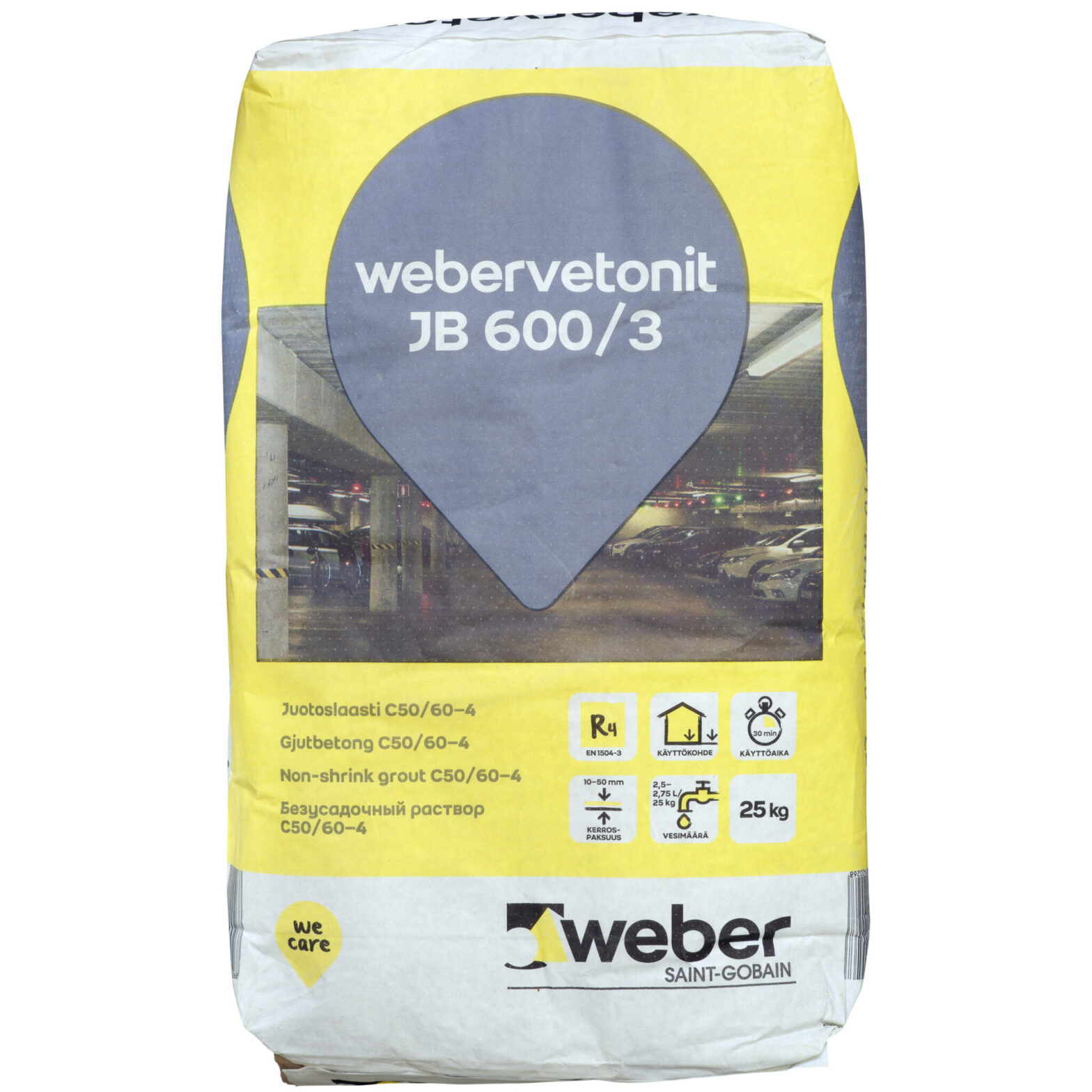 JOOTEBETOON WEBER.VETONIT JB 600/3 25KG