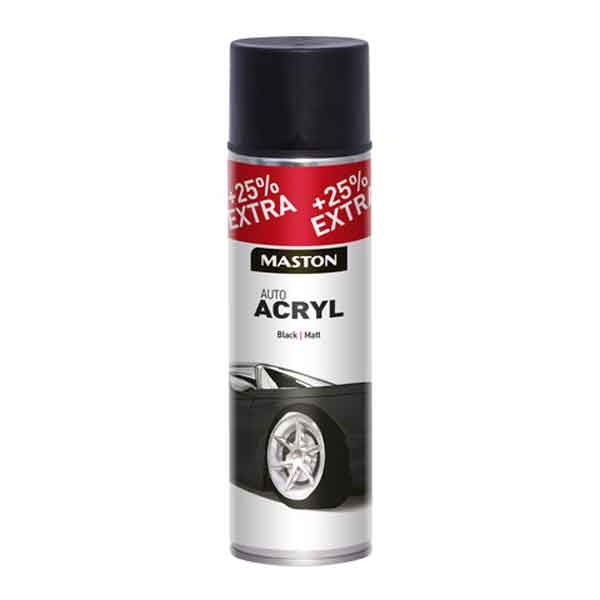 AKRÜÜLVÄRV AUTOACRYL 500ML MUST MATT